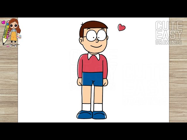 How to Draw Nobita Face very easy || Color Drawing | Cartoon drawings,  Colorful drawings, Drawings
