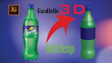 Create 3D Revolve Option used make 3D bottle SPRITE bottle design in 3D revolve option  illustrator