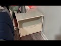 Rockefeller 1 drawer wood nightstand in off white  natural review