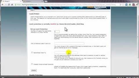 Lesson #7 - cPanel Security Panel