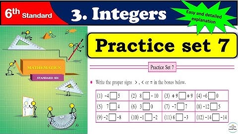 Practice set 7 | Class 6 | Maths | Chapter 3 Integers | Chapter 5 Maharashtra State Board