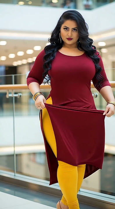 Slaying in Maroon & Mustard 💃😍 | #Shorts #PlusSizeQueen #CurvyStyle