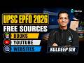 UPSC EPFO 2026 Free Study Material: Best Books, YouTube Channels, And Websites for APFC & EO/AO