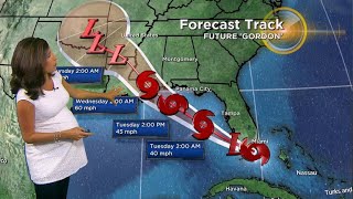 Tropical moisture from the gulf of mexico could make rain worse in
midwest and farther south, storm gordon has developed off coast fl...