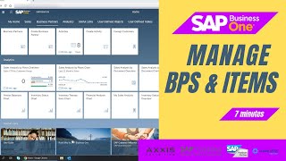 SAP Business One: Manage BPs and items
