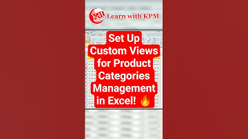 Set Up Custom Views for Product Categories Management in Excel! 🔥 #excel #viral #shorts