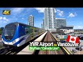 Skytrain ride  yvr airport to downtown vancouver