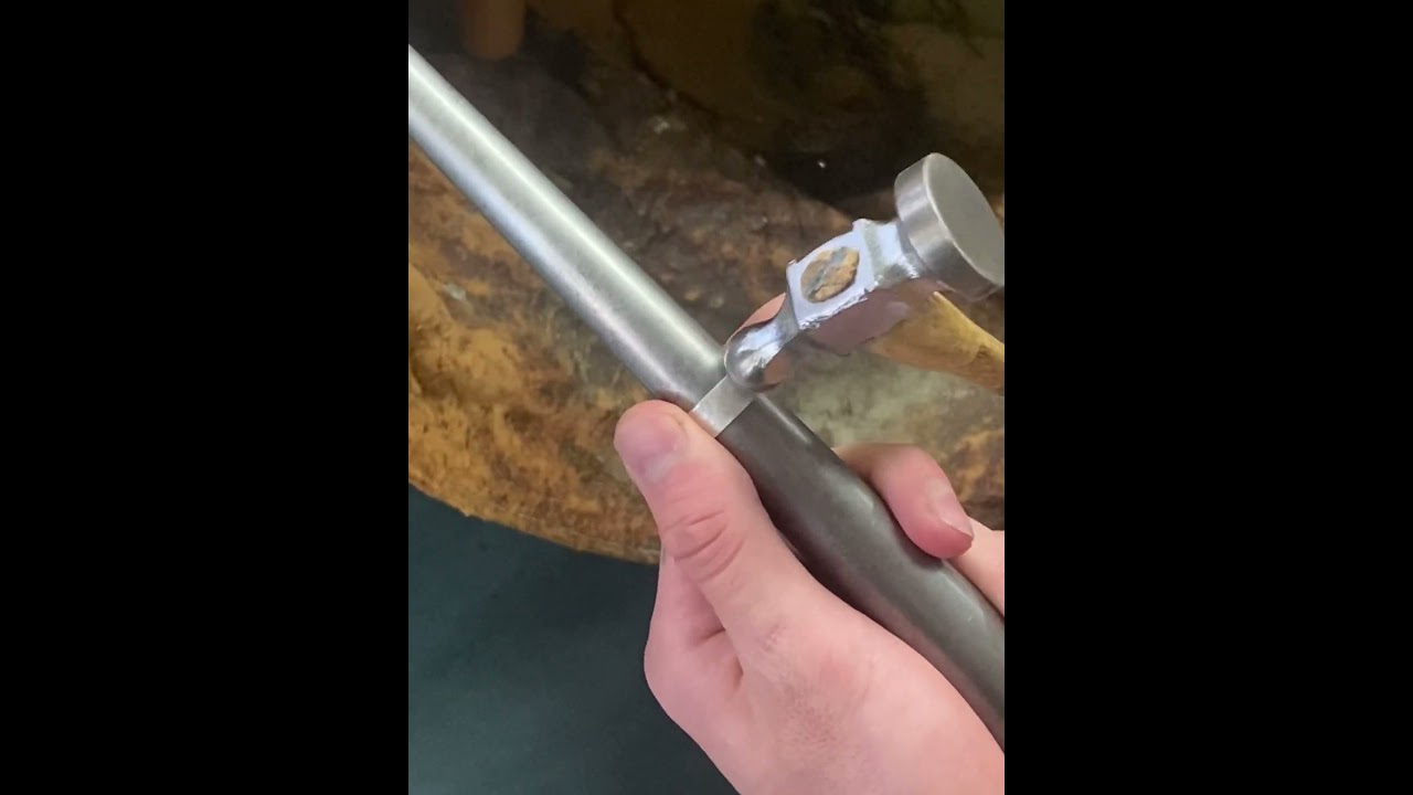 Hammering ring into shape 