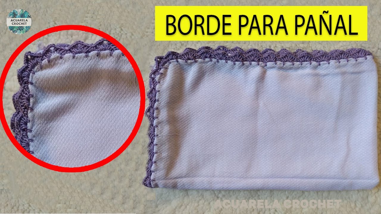 Cómo decorar una gasa de bebe con una puntilla de crochet