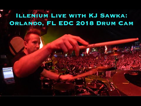 Illenium Live with KJ Sawka: Orlando, FL EDC 2018 Drum Cam