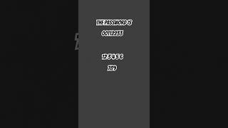 The Password Is 00112233