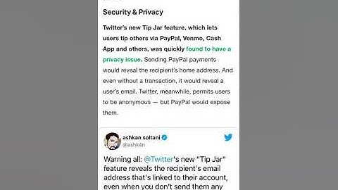 Twitter Tip Jar - PayPal issue overview