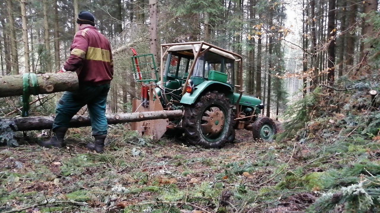 2díl Traktor Zetor 2011 část 2* těžba dřeva samovýroba 2023-24 prořezávka smrk *13