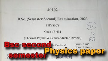 Bsc second semester physics answer key | Bsc second semester physics paper. | MJPRU #bsc #Bscexam