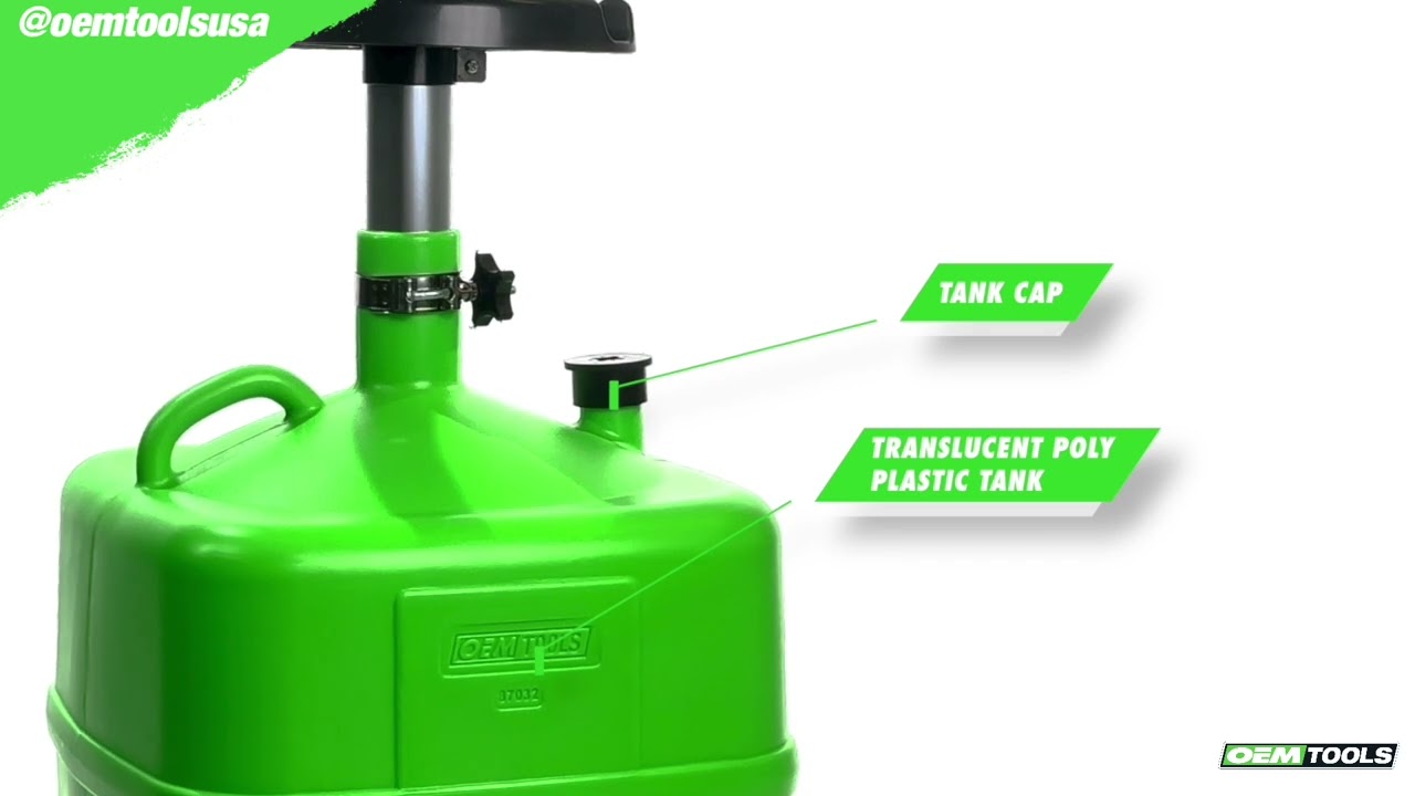 OEMTOOLS 87032 9 Gallon Upright Portable Oil Drain yt - YouTube