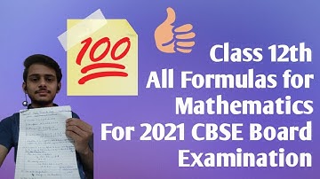 Class 12th maths formula sheet for all chapters // for CBSE board exam 2021 #maths #mathsformulas