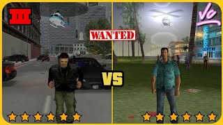 Zero To Six 0-6 Stars Wanted Level Gta Iii Vs Gta Vice City Unique Comparison