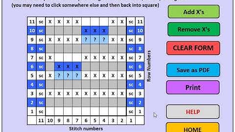 Quick-Guide: How to use Mosaic Crochet Chart Creator template for Excel