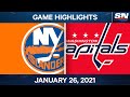 NHL Game Highlights | Islanders vs. Capitals - Jan. 26, 2021