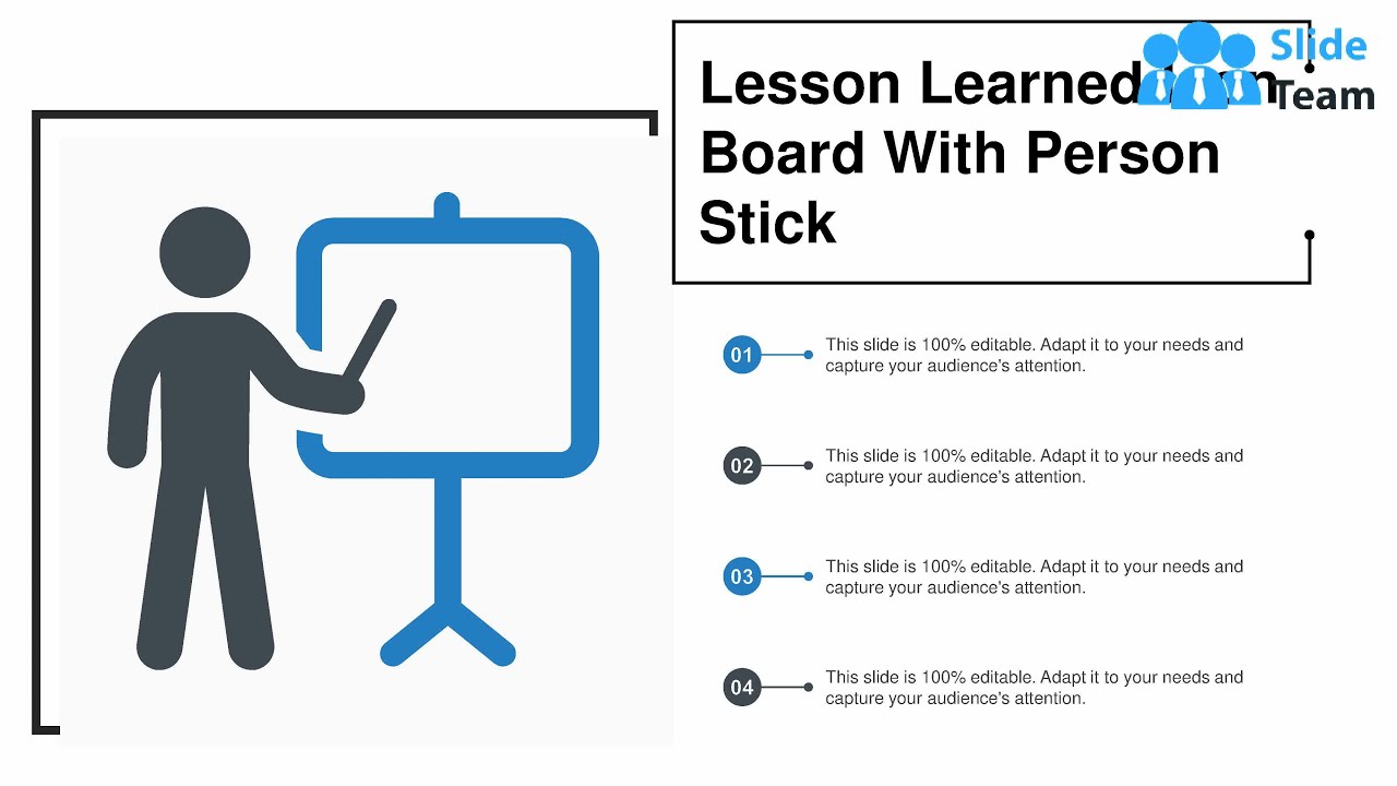 Lesson Learned Icon Board With Person Stick