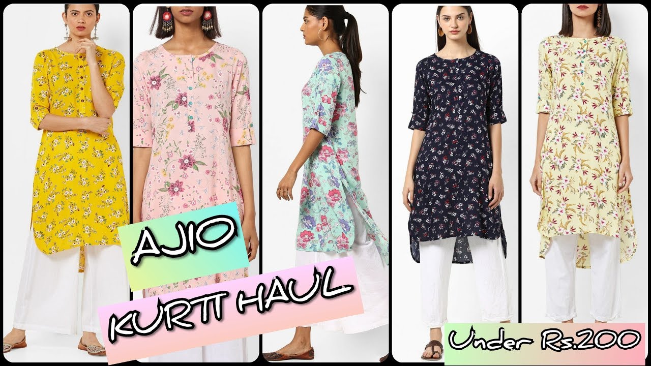 How to purchase Avaasa brand Kurtis for Rs .220/- #AJIO kurti haul #low  price #Ajio new coupon code - YouTube