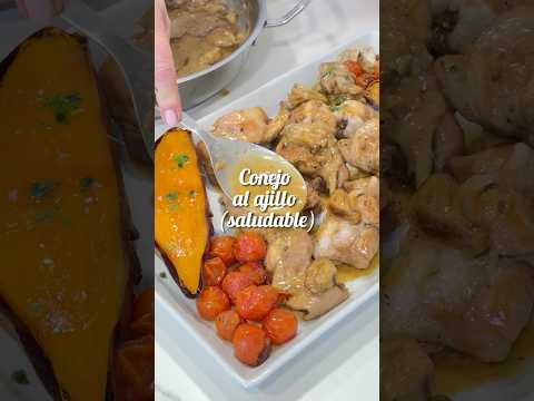 Conejo al Ajillo Tradicional 🧄 Receta Fácil y Deliciosa, #receta #conejo #youtubeshorts