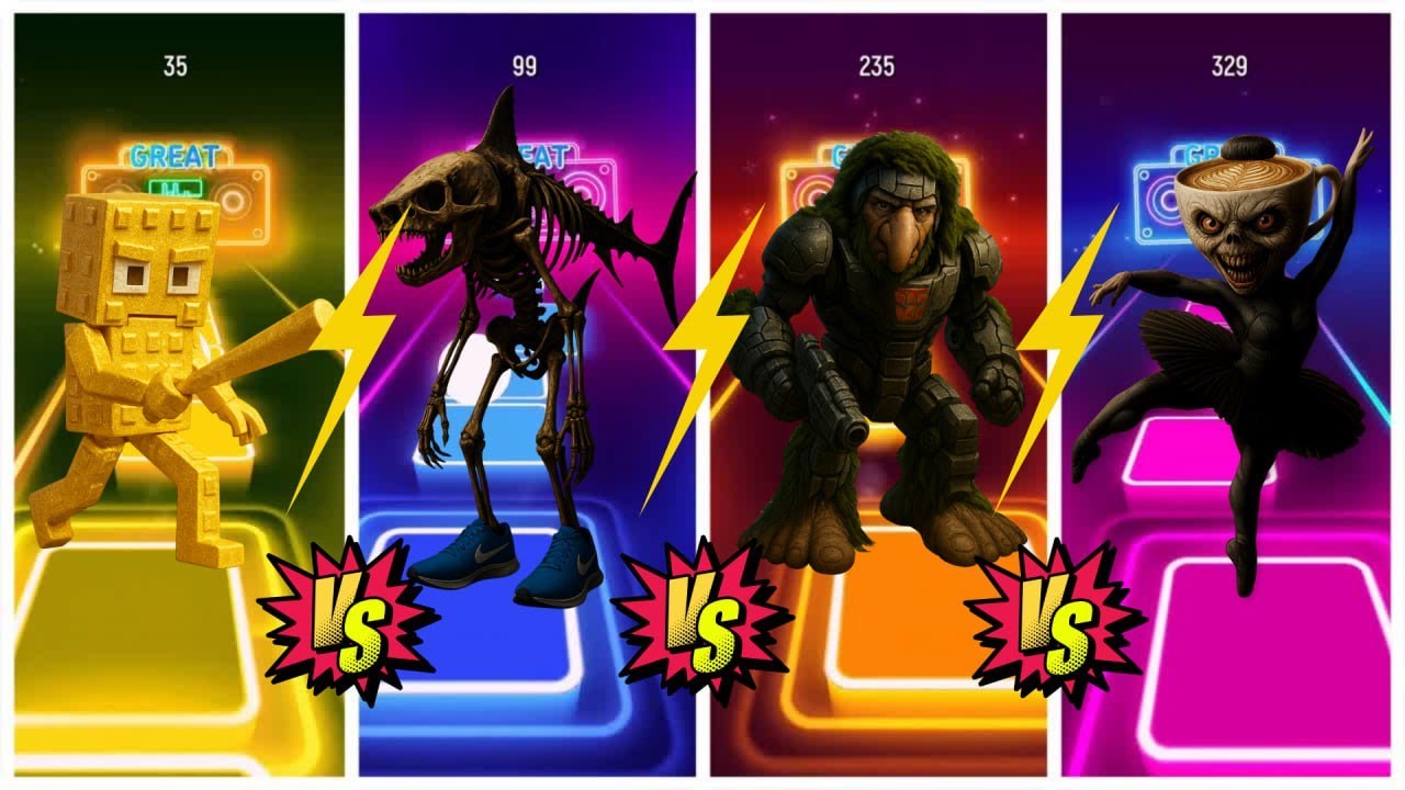 OMG! Tiles Hop – Dark Battle Begins 😱#6