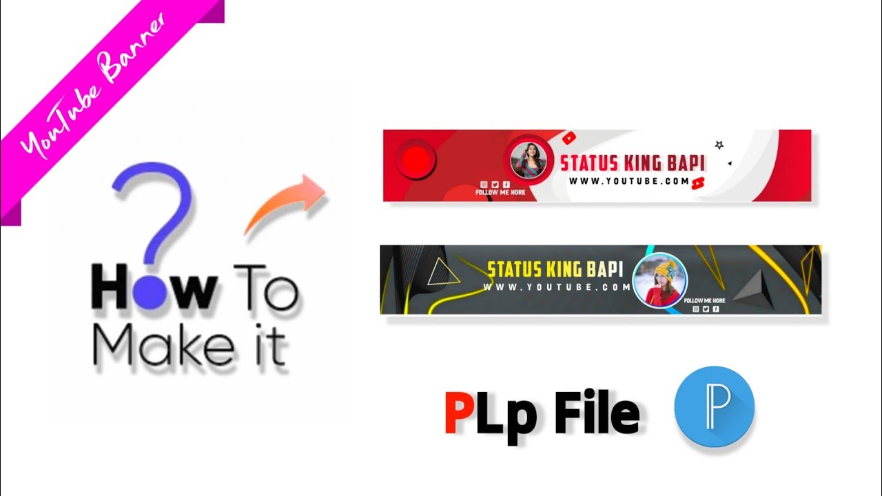 How To Make Professional YouTube Banner On Mobile | Channel Art kaise banaye | Pixellab Editing