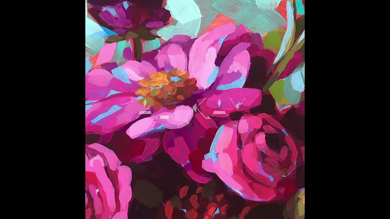 Floral painting Time Lapse - YouTube