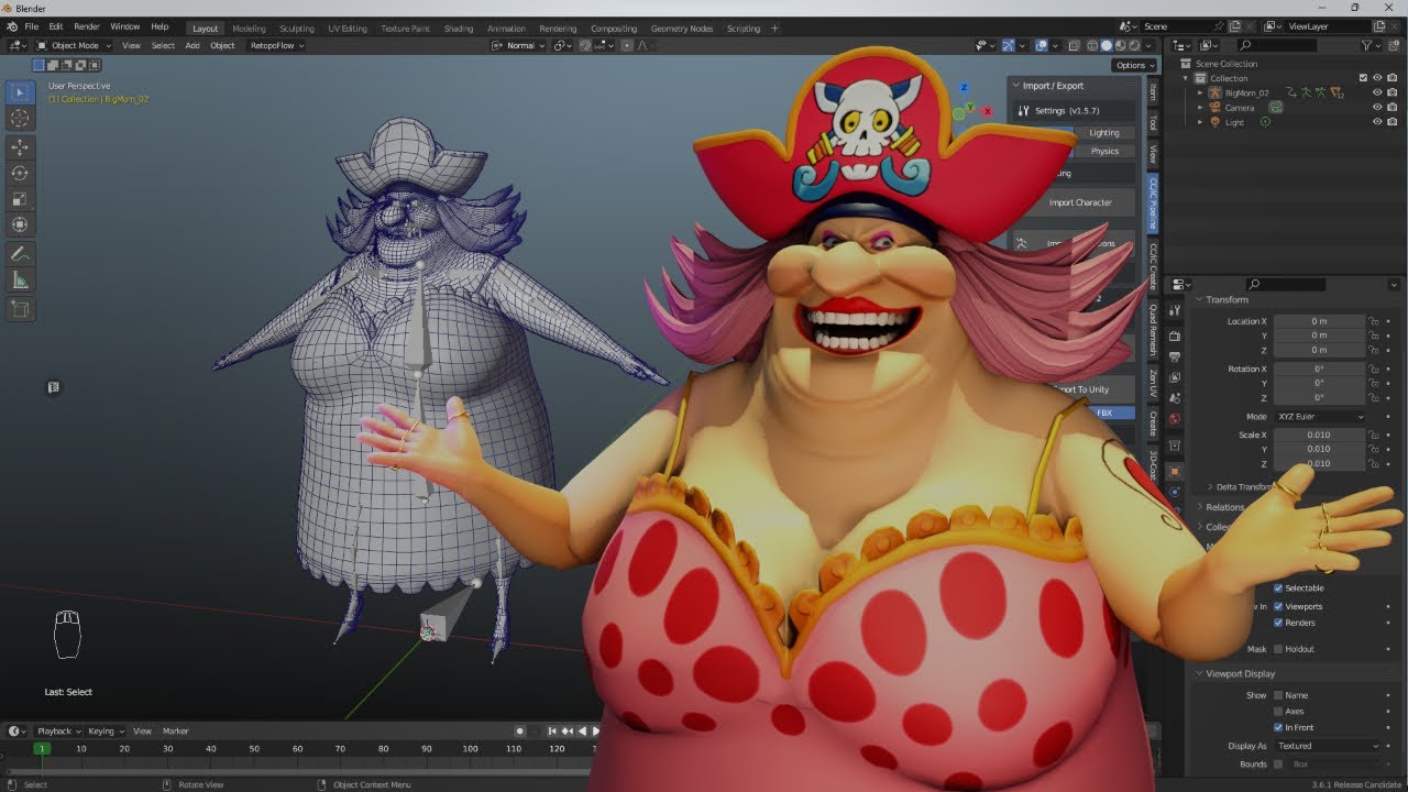 Creating Big Mom using Blender and Character Creator - YouTube