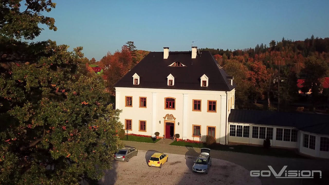 Pałac na Wodzie w Staniszowie z drona :: GOVISION - Filmowanie i fotografia lotnicza