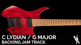 Miniatura de vídeo de "Plini Inspired Modern Progressive Metal Fusion Guitar Backing Track Jam in 5​/​4 C Lydian / G Major"