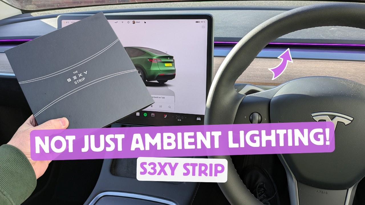 Installing a S3XY STRIP into my legacy Tesla Model Y - YouTube