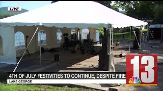 Amphitheater fire won't stop Fourth of July in Lake George
