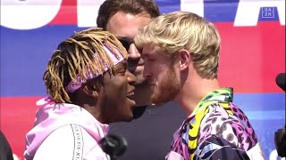 KSI VS LOGAN PAUL 2 LAUNCH PRESS CONFERENCE HIGHLIGHTS TRASH TALK