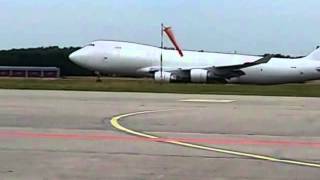 CAL CARGO AIRCRAFT  - Boeing 747 - 400   landing in liege belgiun