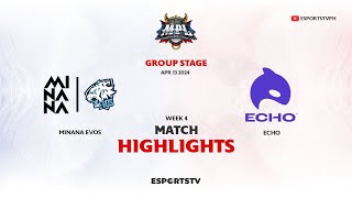 Minana EVOS vs ECHO HIGHLIGHTS MPL PH S13 | ECHO vs MNNE ESPORTSTV