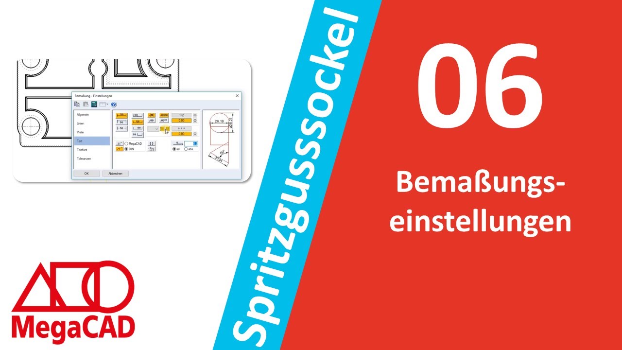 Bemaßungseinstellungen (MegaCAD Beginner Tutorial)