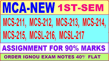 gnou mca new solved assignment 2022 / MCS-211, MCS-212, MCS-213, MCS-214, MCS-215,MCSL-216, MCS-217