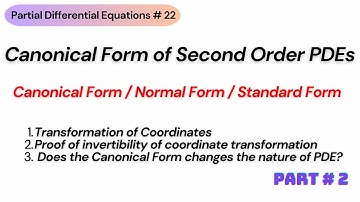 Canonical Form of Second Order PDE | part 2