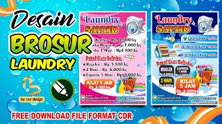 Desain Brosur Laundry dengan CorelDRAW-  FREE DOWNLOAD File CDR !!