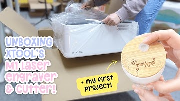 xTool M1 laser engraver unboxing & review + my first project - how to laser engrave a tumbler lid!