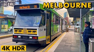 Melbourne Walking Tour in Autumn | Australia Walk In The City | 4K HDR