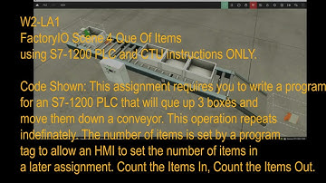 FactoryIO Scene 4 Que using 2 CTU instructions S7-1200