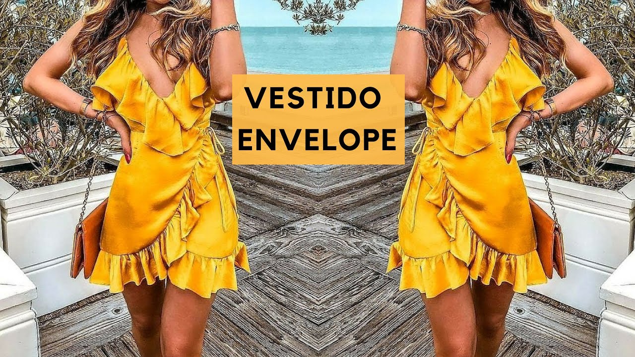 vestido envelope de alça