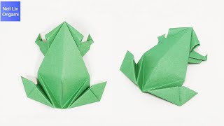 How to make a paper 3D Frog  Origami Frog Tutorial