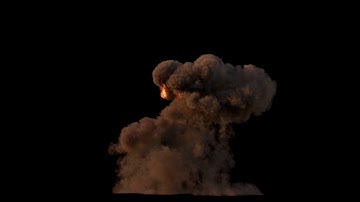 explosion with fire using houdini and arnold