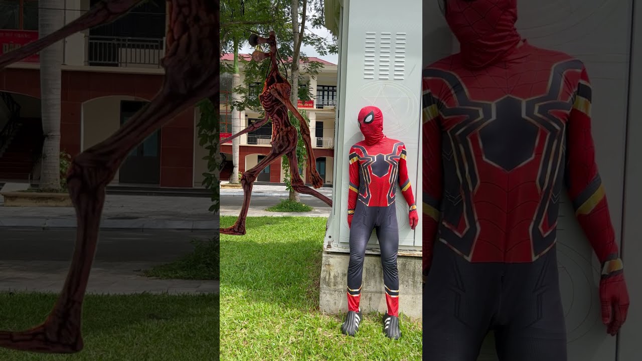 Spider Man runs away Siren Head   shorts TikTok