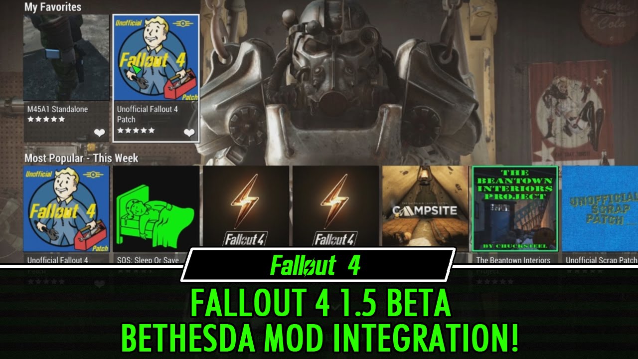 Fallout 4 Modding Integration 1.5 Beta Patch - YouTube