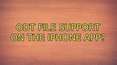 Ubuntu: ODT file support on the iPhone app?